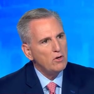 Former GOP House Speaker Kevin McCarthy during an appearance on CNN.