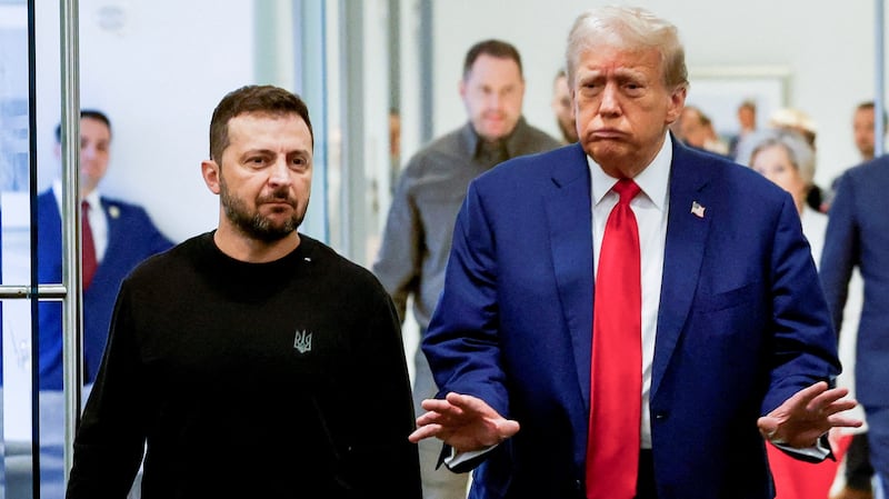 Donald Trump and Ukraine's President Volodymyr Zelensky