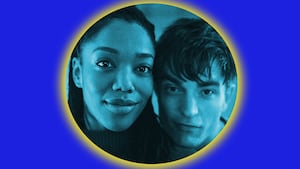 Naomi Ackie and Robert Pattinson in Mickey 17, illustration