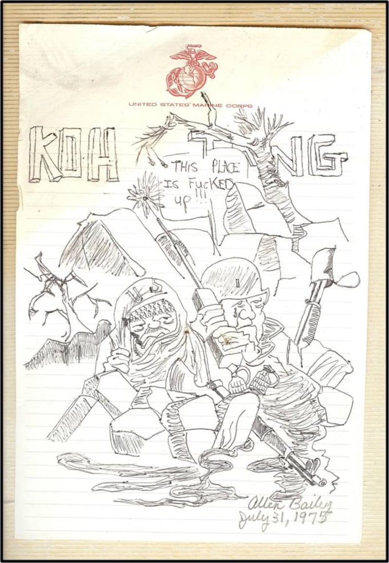 180706-Maurer-beastfiles-embed-Allen_drawing_of_Koh_Tang_w_Keith___GunnyMac_zosndy