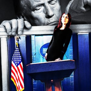 Steve Bannon, Donald Trump and Laura Loomer