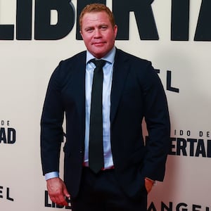 Activist Tim Ballard poses during the red carpet for the movie 'Sound of Freedom' at Cinemex Antara Polanco on August 29, 2023 in Mexico City, Mexico. 