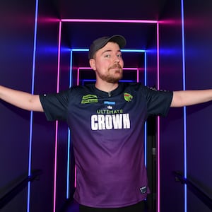 Photo of MrBeast attending Amazon’s Prime Day “Ultimate Crown” gaming event