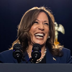 Kamala Harris addresses a crowd of supporters during her first campaign event as a candidate for president at in West Allis, Wisconsin on July 23, 2024.