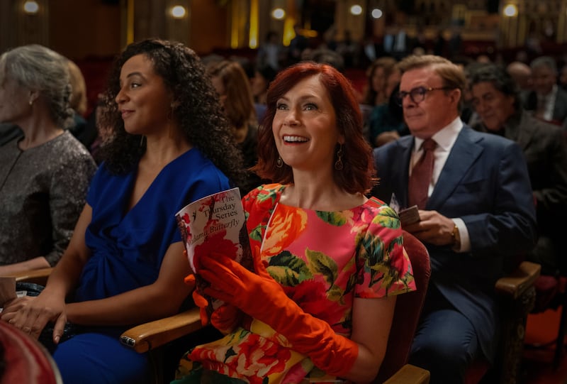 Carra Patterson as Kaya Blanke, and Carrie Preston as Elsbeth Tascioni, and Nathan Lane as Phillip Cross