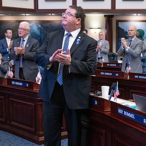 Florida Sen. Randy Fine stands in the Florida House of Representatives.