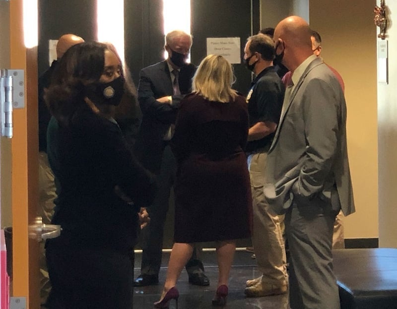 Photograph of Mark Meadows meeting with Jordan Fuchs in Georgia