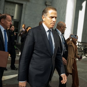 Hunter Biden, son of U.S. President Joe Biden, departs a House Oversight Committee meeting at Capitol Hill on January 10, 2024 in Washington, DC.