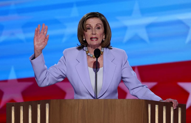 Nancy Pelosi at the DNC, August 21, 2024.