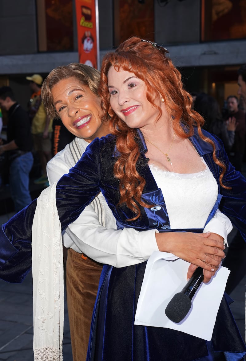 Hoda Kotb, left, and Jenna Bush Hager dress up for NBC's "Today" 2024 Halloween show on October 31, 2024.