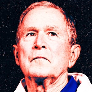 A photo illustration of George W. Bush.