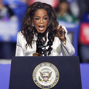 Oprah speaks in Philadelphia.