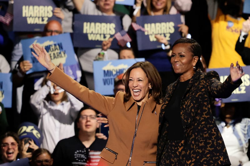 Kamala Harris and Michelle Obama.