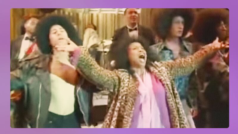 A still from the mockumentary “Jackie’s Back” showing Jennifer Lewis.