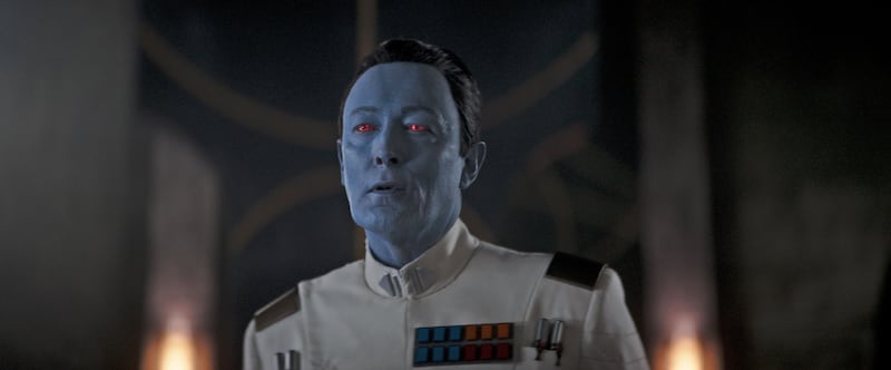 A still from Ashoka shows Lars Mikkelsen as Admiral Thrawn