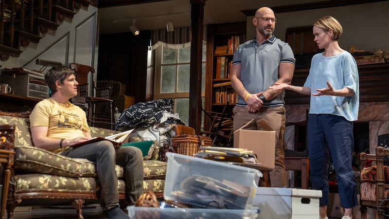 Michael Esper, Corey Stoll, and Sarah Paulson in 'Appropriate.'