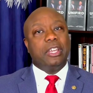 Sen. Tim Scott (R-SC) during a “Meet the Press” interview.