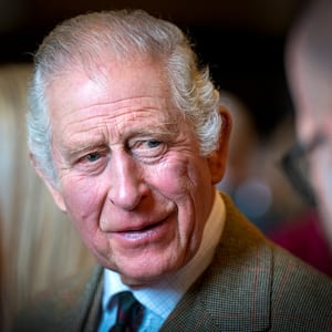 King Charles III visits Aberdeen Town House to meet families who have settled in Aberdeen from Afghanistan, Syria and Ukraine, in Aberdeen, Scotland, Britain October 17, 2022.