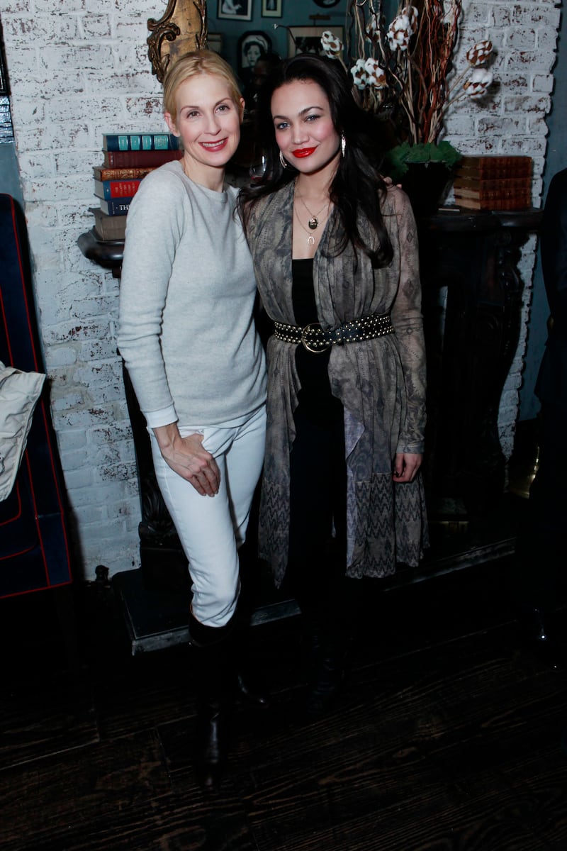 Kelly Rutherford and Chanel Farrell attend SONIA RYKIEL POUR H&M Exclusive Preview at Bobo on February 4, 2010 in New York City.