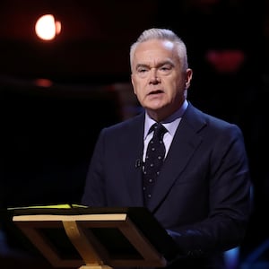 BBC newsreader Huw Edwards speaks at the UK Holocaust Memorial Day Commemorative Ceremony in Westminster in London, Britain January 27, 2020.