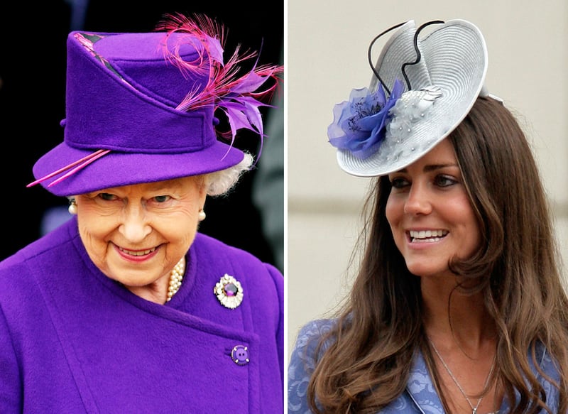 articles/2011/04/23/kate-middletons-hats-vs-the-queens-hats-who-wore-it-better/kate-and-elizabeths-hats---purple_akhji8