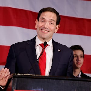 Republican. U.S. Senator Marco Rubio appears at his U.S. midterm election night gathering in Miami, Florida, U.S., November 8, 2022.