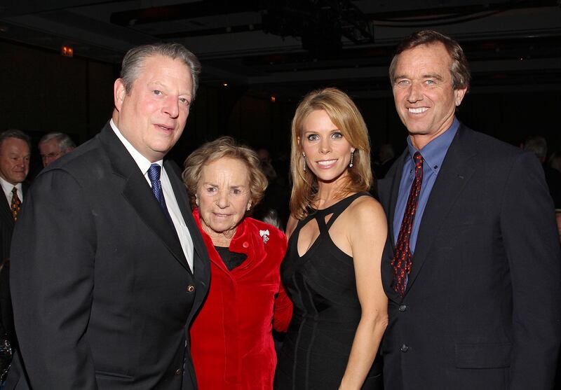 (L-R) Al Gore, Ethel Kennedy, Cheryl Hines and Robert F. Kennedy, Jr. in 2011