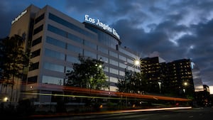 The Los Angeles Times building and newsroom.