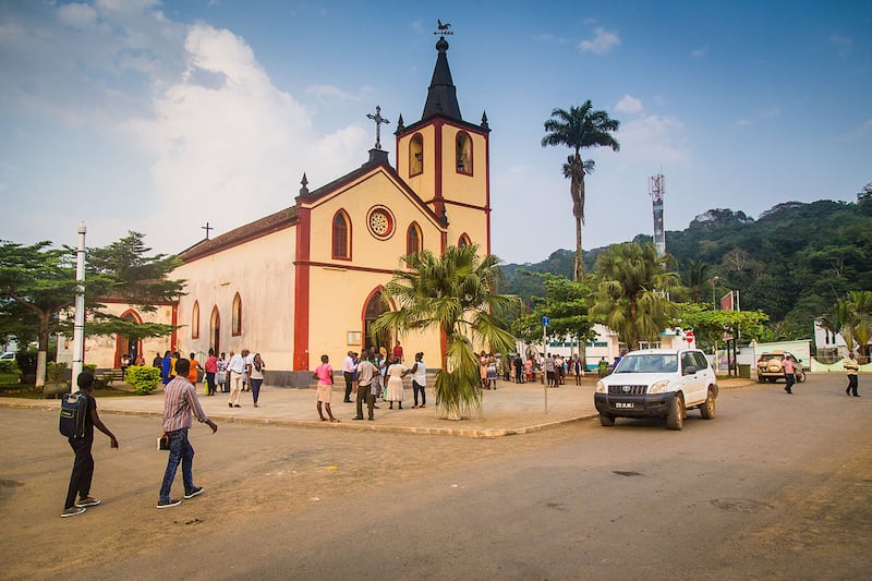 A church in a town of Príncipe