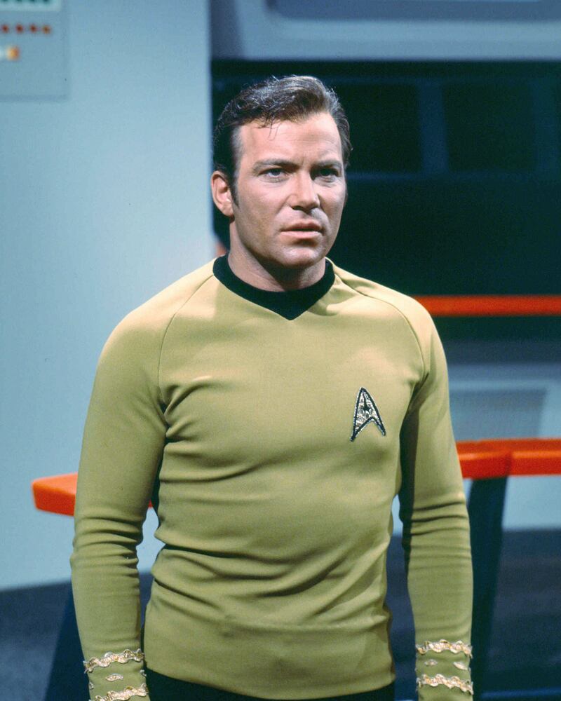 Film still of William Shatner as James T. Kirk in Star Trek