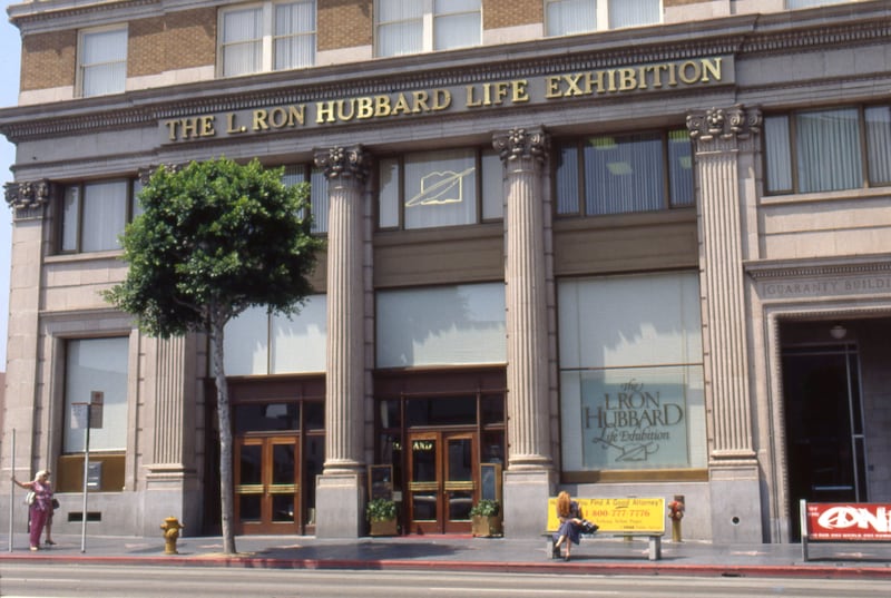 A view of the Church Of Scientology's Los Angeles building which houses the "L. Ron Hubbard Life Exhibition" on Hollywood Boulevard, taken in August 1992.