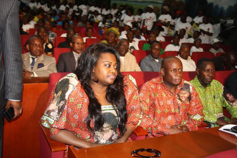 A photo of Claudia Sassou-Nguesso, daughter of Congolese President Denis Sassou-Nguesso, during a national assembly meeting in 2012.