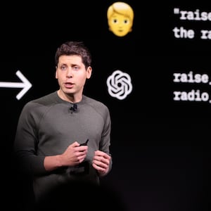 OpenAI CEO Sam Altman speaks during the OpenAI DevDay event.