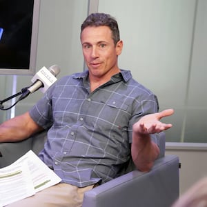 Chris Cuomo speaks on his SiriusXM podcast.