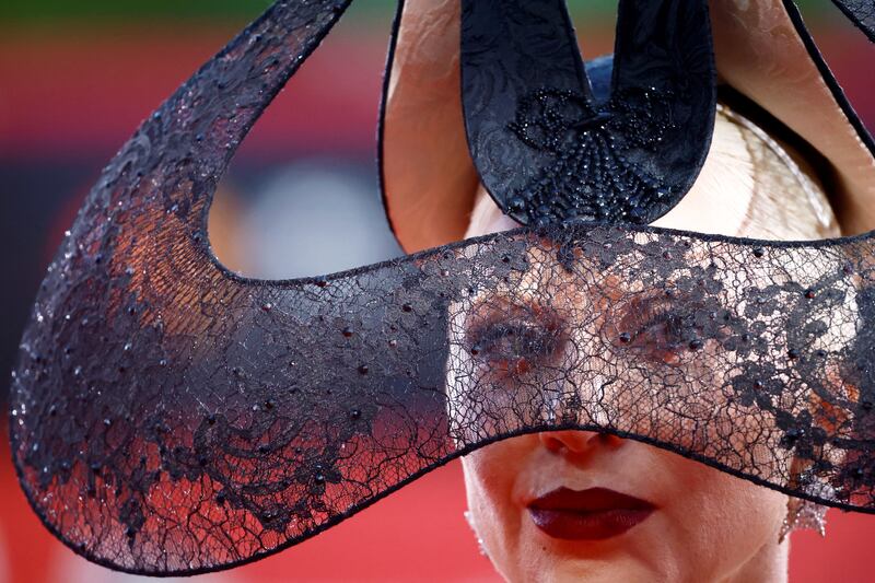 Lady Gaga poses on the red carpet during the Venice Film Festival on September 4, 2024.