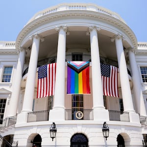 White House with Pride Flag 