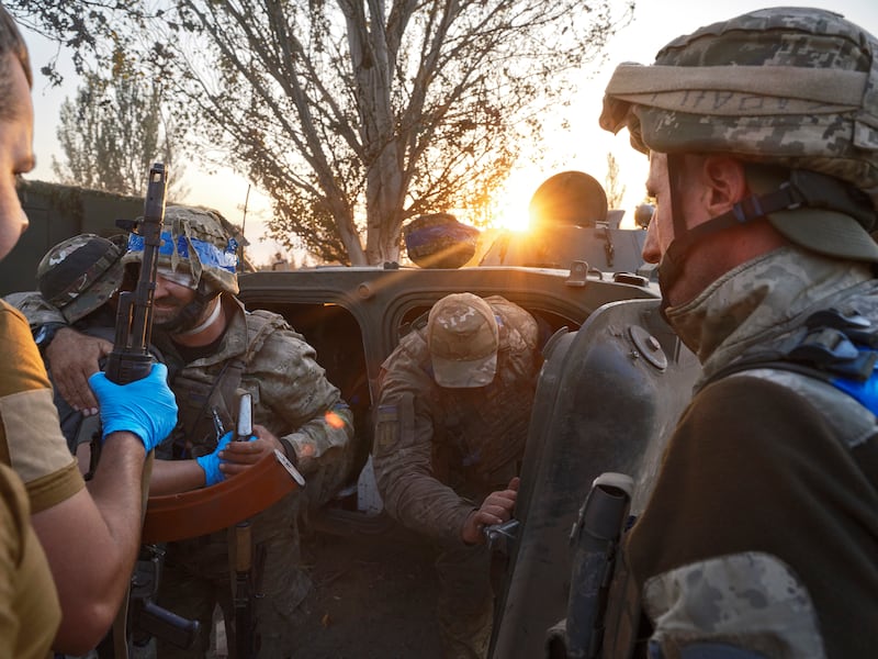 Ukrainian soldiers.