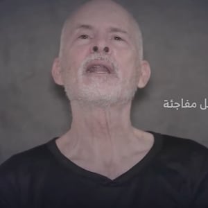 American-Israeli hostage Keith Siegel, 64, speaking in Hebrew in a Hamas propaganda video