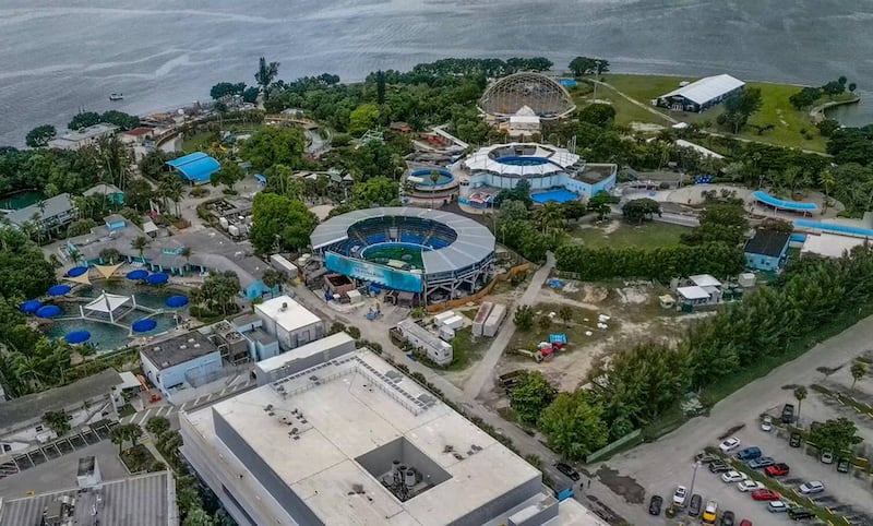 Aerial view of the Miami Seaquarium.