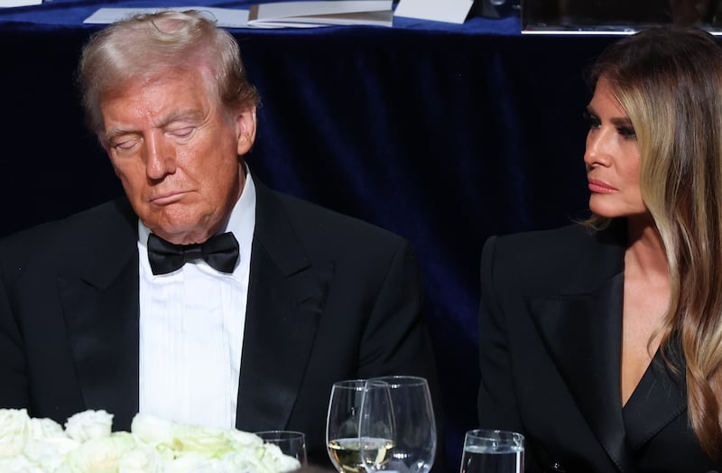 Donald Trump and Melania Trump at the Alfred E. Smith Foundation Dinner