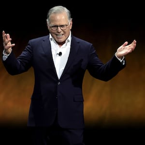 image of David Zaslav during CinemaCon in Las Vegas.