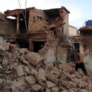 Rubble after Earthquake in Swat, Pakistan