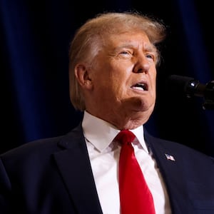 Former U.S. President and Republican presidential candidate Donald Trump speaks during a 2024 presidential campaign rally in Dubuque, Iowa