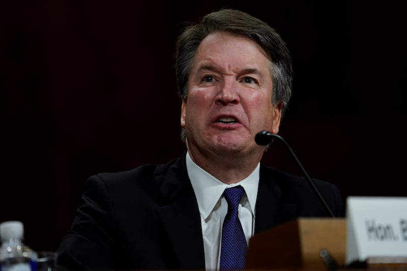 Brett Kavanaugh looking angry