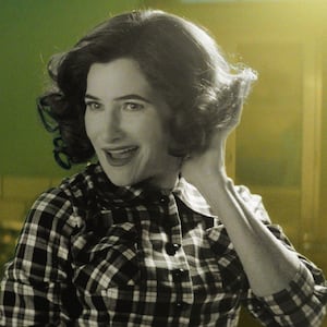 A photo still of Kathryn Hahn in Agatha All Along