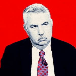 A photo illustration of NYT columnist Thomas Friedman.