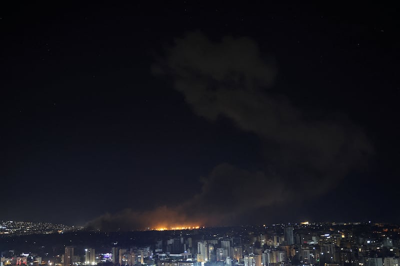 Smoke rising from Beirut