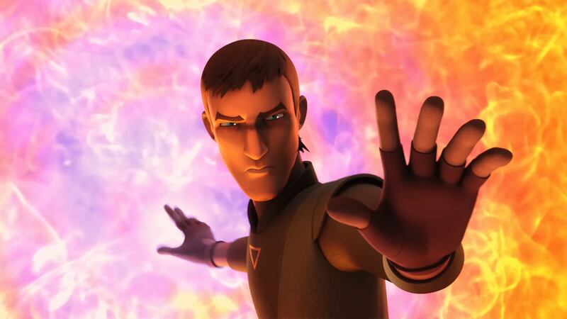 Photo still of Kanan Jarrus’ sacrifice in Star Wars: Rebels