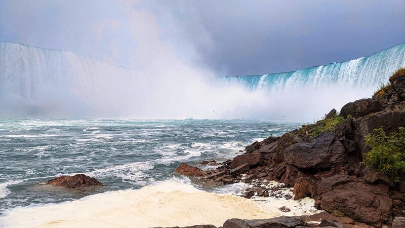 New tunnel view of Niagara Falls.