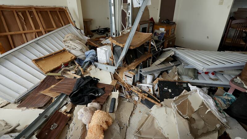 Units inside the Tutu High Rise remain exposed to the outside more than a week after Hurricane Irma